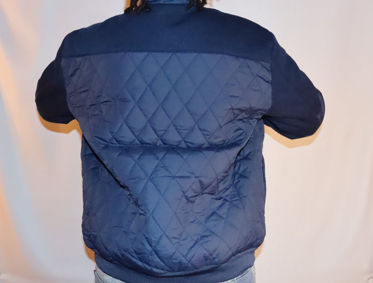 Quilted and fleece bomber